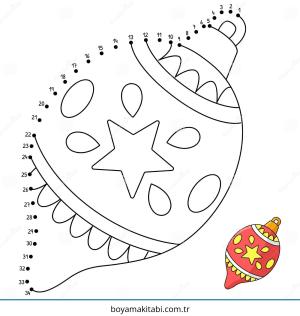 Noktaları Birleştirme boyama sayfası – eğlenceli etkinlik, el becerilerini geliştirir