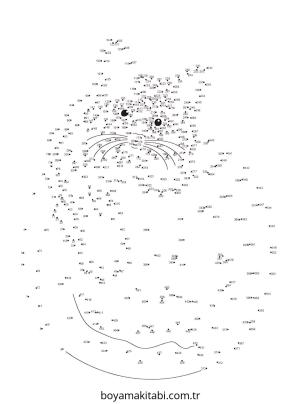 Noktaları Birleştirme boyama sayfası – sanatsal çalışma, çocuklar için