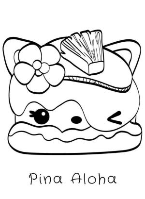 Num Noms boyama sayfası,  coloring page, Pina Aloha, 