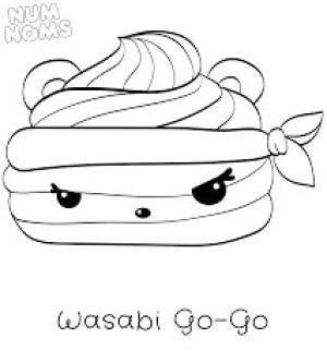 Num Noms boyama sayfası,  coloring page, Wasabi Go-go, 