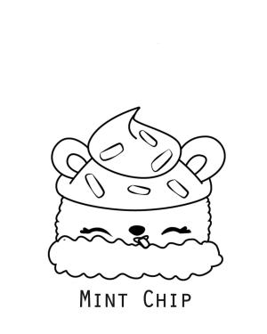 Num Noms boyama sayfası,  coloring page, Mint Chip, 