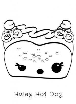 Num Noms boyama sayfası,  coloring page, Haley Sosisli Sandviç, 