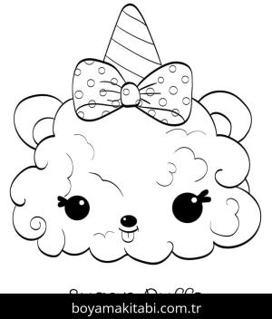 Num Noms boyama sayfası – sevimli karakter, sanatsal çalışma