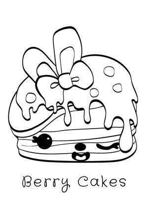 Num Noms boyama sayfası,  coloring page, Meyveli Kekler, 