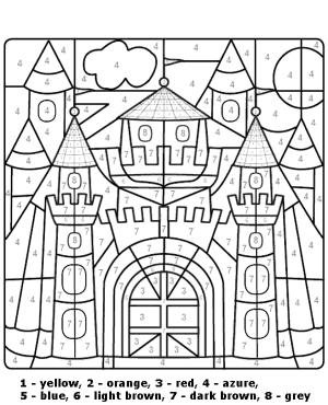 Numaraya Göre boyama sayfası,  coloring page, Numaraya Göre Akvaryum, 