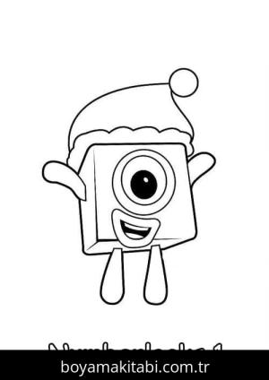 Numberblocks boyama sayfası – PDF indir, sevimli karakter
