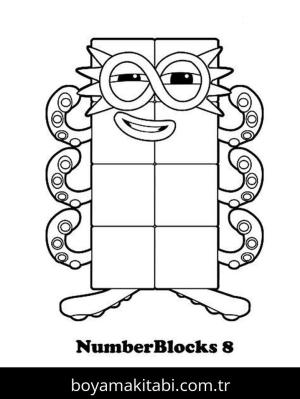 Numberblocks boyama sayfası – boyama çalışması, yaratıcılığı geliştirir