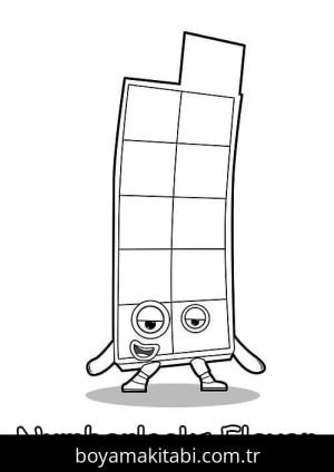 Numberblocks boyama sayfası – sanatsal çalışma, çocuklar için