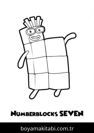 Numberblocks boyama sayfası – keyifli zaman, renkli çizimler