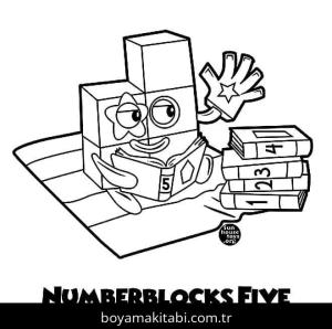 Numberblocks boyama sayfası – sanatsal çalışma, çocuklar için