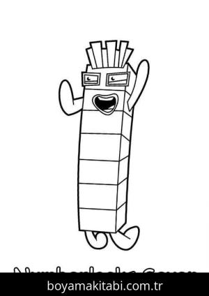 Numberblocks boyama sayfası – renkli çizimler, okul öncesi