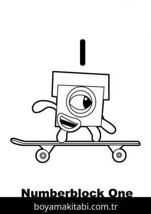 Numberblocks boyama sayfası – eğlenceli etkinlik, el becerilerini geliştirir