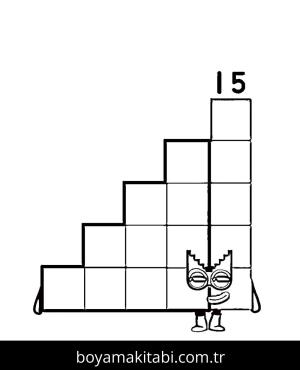 Numberblocks boyama sayfası – kolay boyama, eğitici aktivite