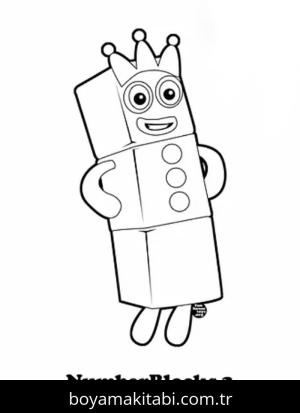 Numberblocks boyama sayfası – eğitici aktivite, yaratıcılık