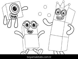 Numberblocks boyama sayfası – çocuklar için, çizgi film temalı