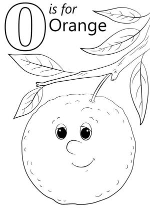 O Harfi boyama sayfası,  coloring page, Turuncu Harf O, 