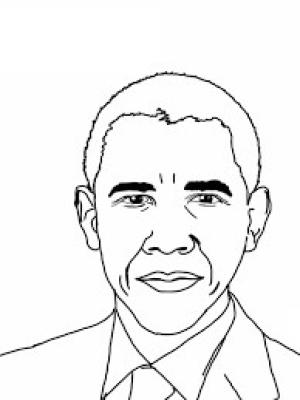 Obama boyama sayfası,  coloring page, Obama Impresionante, 