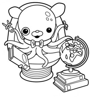 Octonauts boyama sayfası,  coloring page, Müthiş Profesör Inkling, 