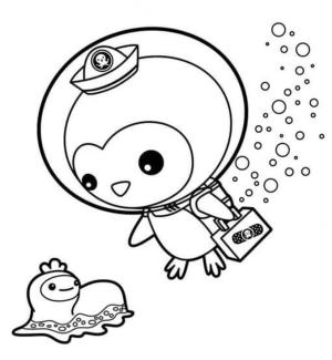 Octonauts boyama sayfası,  coloring page, Peso ve Salyangoz, 