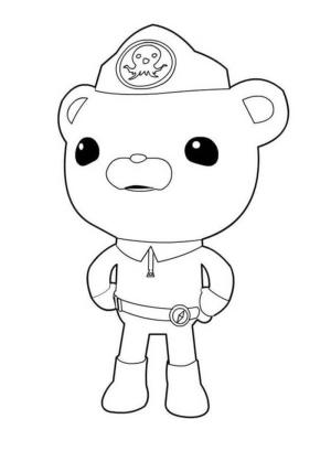 Octonauts boyama sayfası,  coloring page, Sevimli Kaptan Midye, 