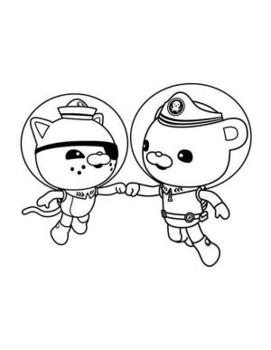 Octonauts boyama sayfası,  coloring page, Kaptan Barnacles ve Kwazii, 