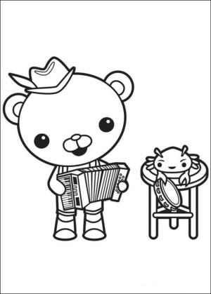 Octonauts boyama sayfası,  coloring page, Kaptan Barnacles Komik Müzik Çalıyor, 