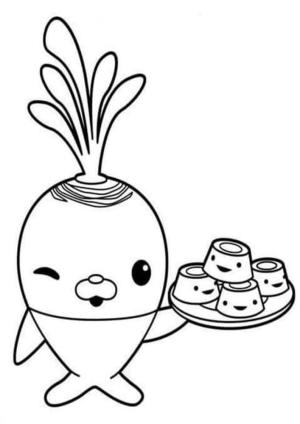 Octonauts boyama sayfası,  coloring page, Yiyecek tutan Sebzeler, 