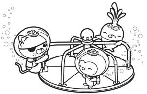 Octonauts boyama sayfası,  coloring page, Octonauts Oynayan Tekerlek, 