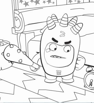 Oddbods boyama sayfası,  coloring page, Oddbods’taki Sigorta, 