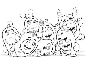 Oddbods boyama sayfası,  coloring page, Oddbods’taki karakterler, 