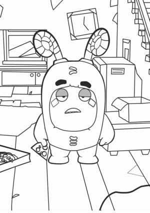 Oddbods boyama sayfası,  coloring page, Oddbods’taki Zee, 