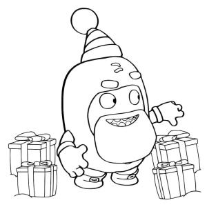 Oddbods boyama sayfası,  coloring page, Noel’de Oddbod’lar, 