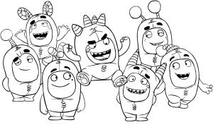 Oddbods boyama sayfası,  coloring page, Drawing Of The Oddbods, 