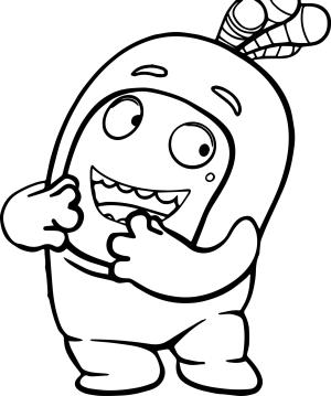 Oddbods boyama sayfası,  coloring page, Funny Newt, 