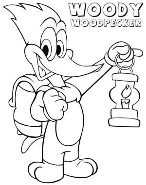 Ağaçkakan Woody boyama sayfası,  coloring page, Woody Ağaçkakan Kandil, 