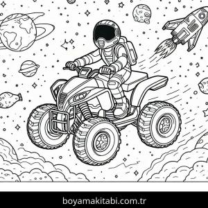 Off Road boyama sayfası – çocuk aktivitesi, PDF indir