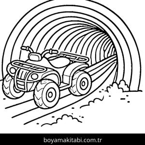 Off Road boyama sayfası – keyifli zaman, renkli çizimler