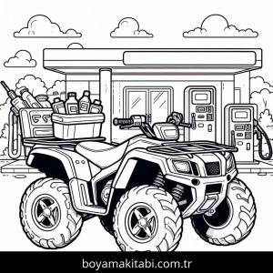 Off Road boyama sayfası – boyama etkinliği, çocuk aktivitesi