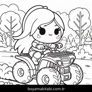 Off Road boyama sayfası – boyama çalışması, yaratıcılığı geliştirir