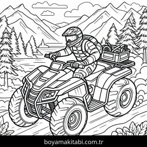 Off Road boyama sayfası – el becerilerini geliştirir, boyama çalışması