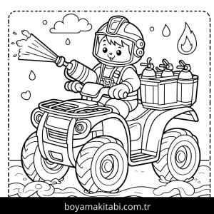 Off Road boyama sayfası – sanatsal çalışma, çocuklar için