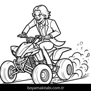 Off Road boyama sayfası – basit çizim, kolay boyama