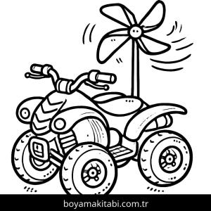 Off Road boyama sayfası – eğlenceli etkinlik, el becerilerini geliştirir