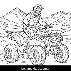 Off Road boyama sayfası – keyifli zaman, renkli çizimler