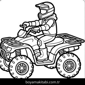 Off Road boyama sayfası – eğlenceli etkinlik, el becerilerini geliştirir
