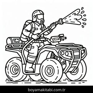 Off Road boyama sayfası – çocuk aktivitesi, PDF indir
