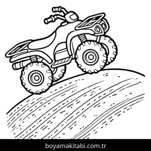 Off Road boyama sayfası – basit çizim, kolay boyama