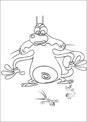 Oggy ve Hamamböceği boyama sayfası,  coloring page, Oggy ve İki Hamamböceği, 