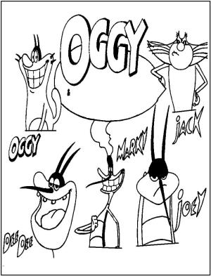 Oggy ve Hamamböceği boyama sayfası,  coloring page, Poster Oggy ve Hamamböceği, 