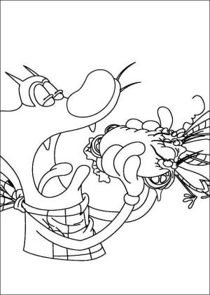 Oggy ve Hamamböceği boyama sayfası,  coloring page, Oggy Yeme, 